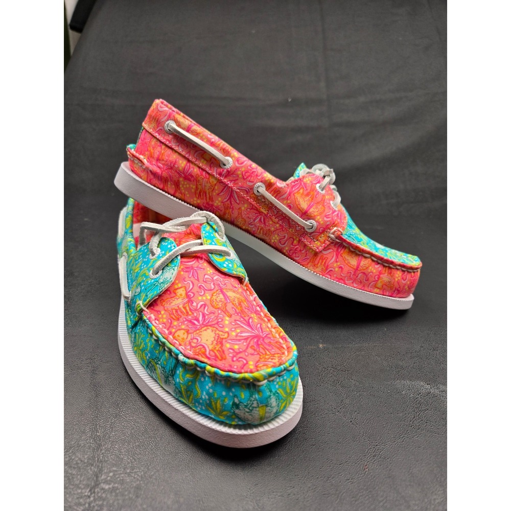 Sperry X Brooks Brothers Colorful Loafers Women Sz 7 Boat Shoe Preppy New in Box
